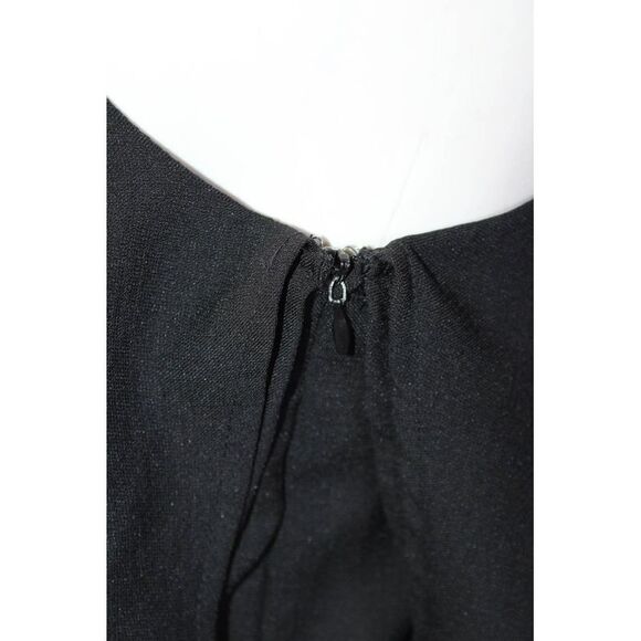 Ellelauri Women's Asymmetrical Ruffle Sleeveless Blouse Black Size S - Picture 4 of 6